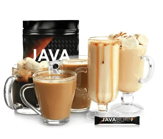 Java Burn supplement packaging with coffee beans